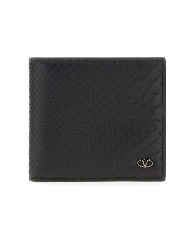 Valentino Garavani Portemonnaie mit Logo-Schild - Schwarz Schwarz