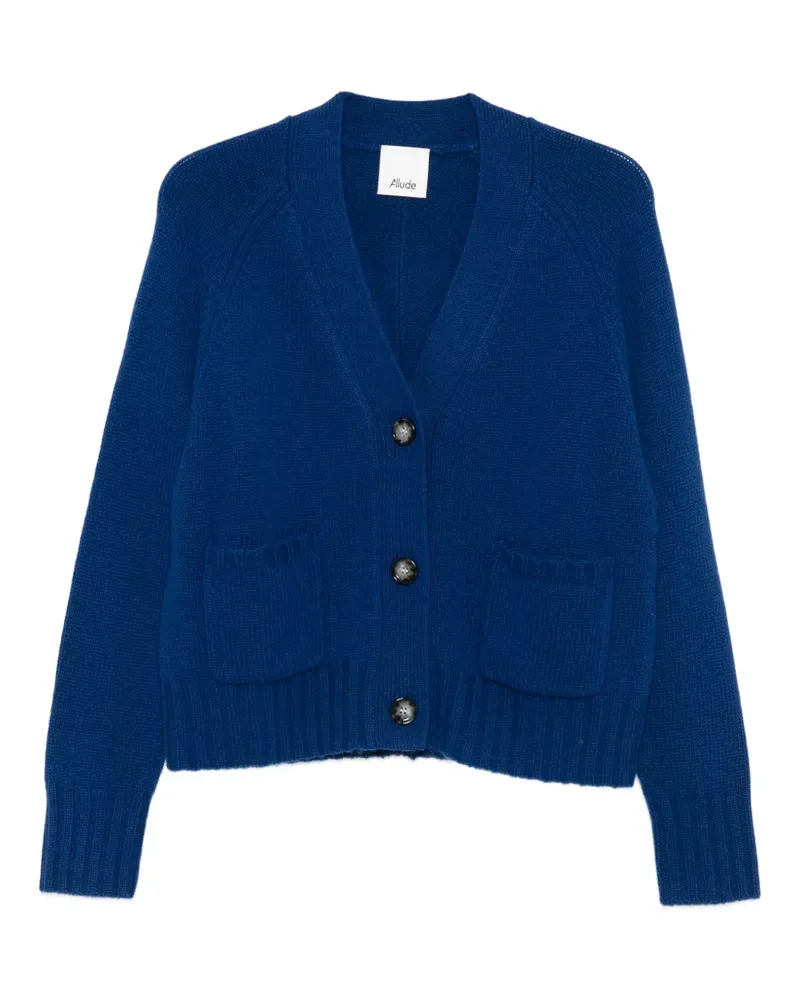 ALLUDE Cardigan mit aufgesetzten Taschen - Blau Blau