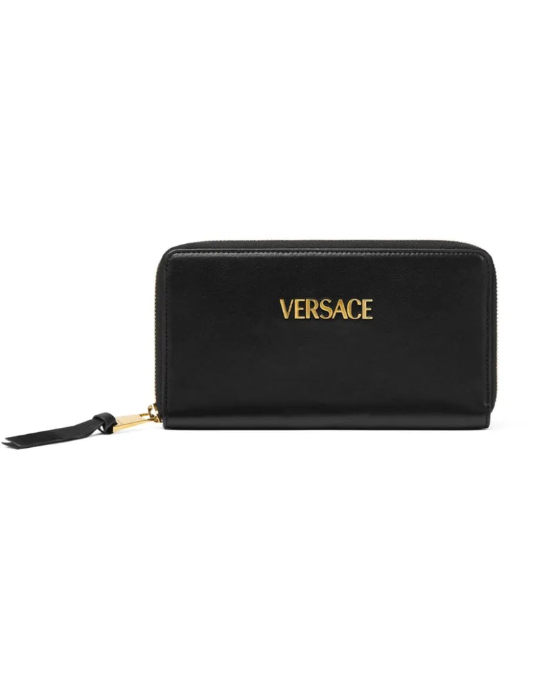 Versace Langes Tag Portemonnaie - Schwarz Schwarz