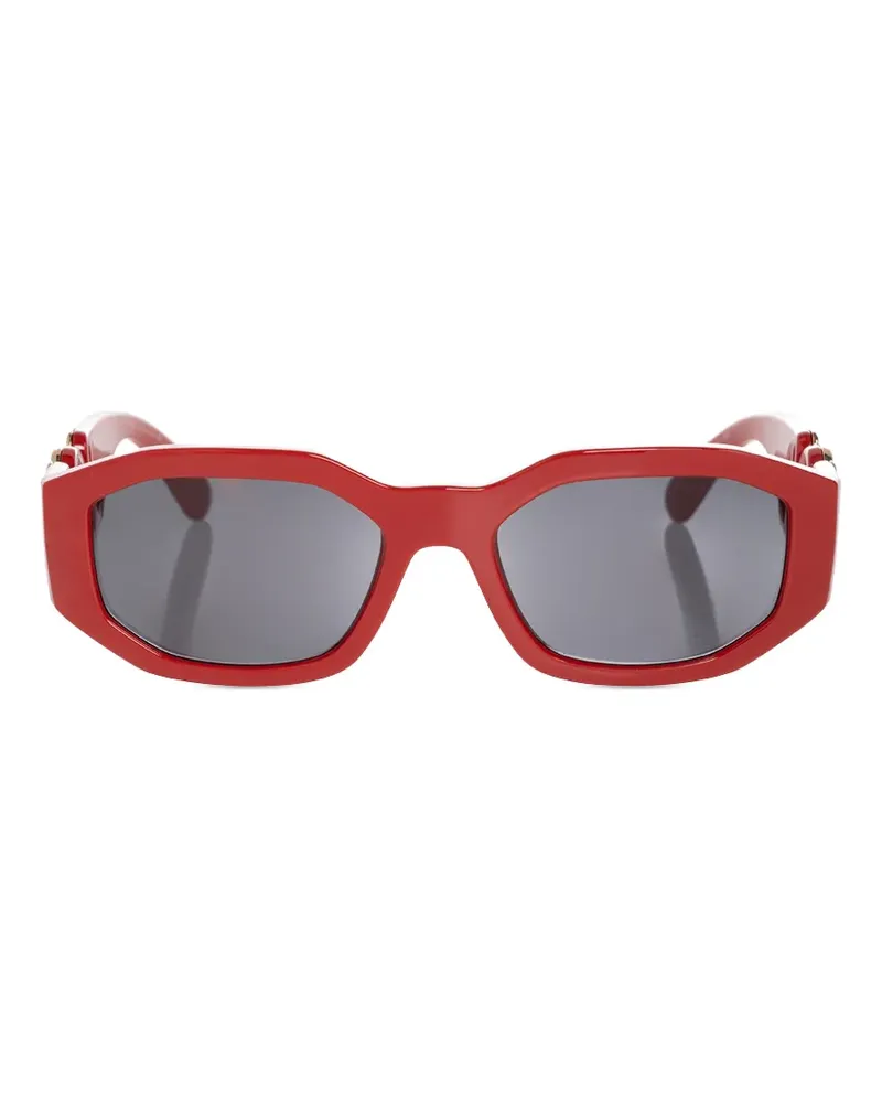Versace Medusa Biggie Sonnenbrille mit geometrischem Gestell - Rot Rot