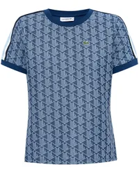 Lacoste T-Shirt mit Jacquard-Monogramm Blau