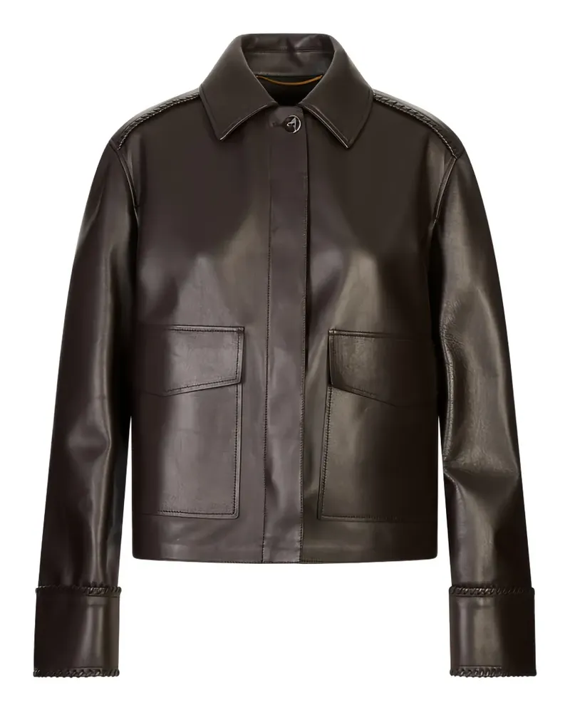 AGNONA California nappa-leather jacket - Braun Braun