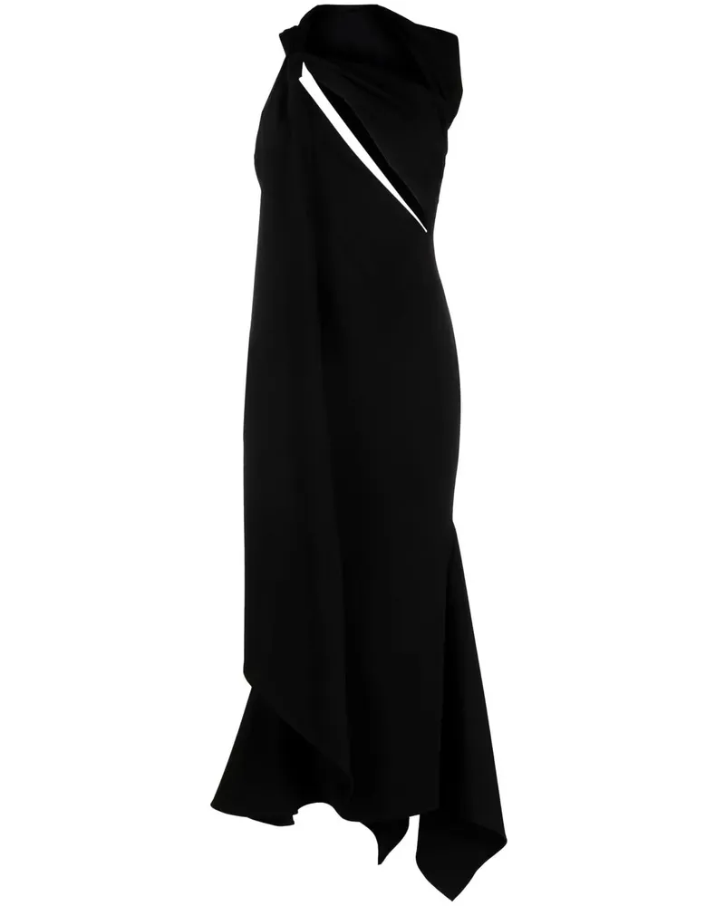 ATTICO Kleid mit überkreuzten Riemen - Schwarz Schwarz