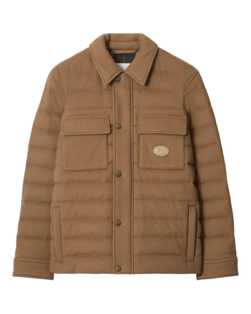 Burberry Wattierte Jacke mit Zwei-Wege-Reißverschluss - Braun Braun