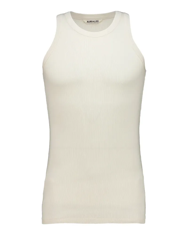 AURALEE ribbed-knit tank top - Weiß Weiß