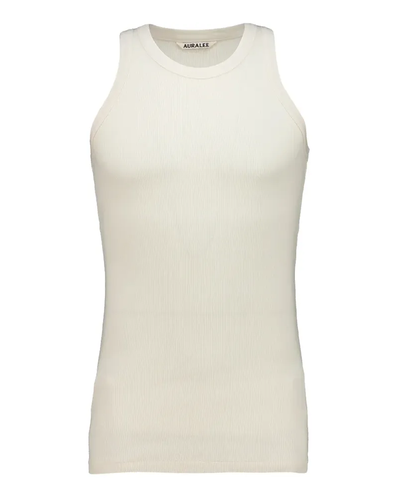 AURALEE ribbed-knit tank top - Weiß Weiß