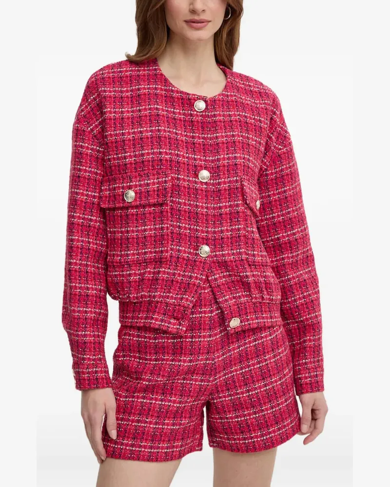 Morgan Vesil.F Tweed-Jacke mit Knöpfen - Rosa Rosa