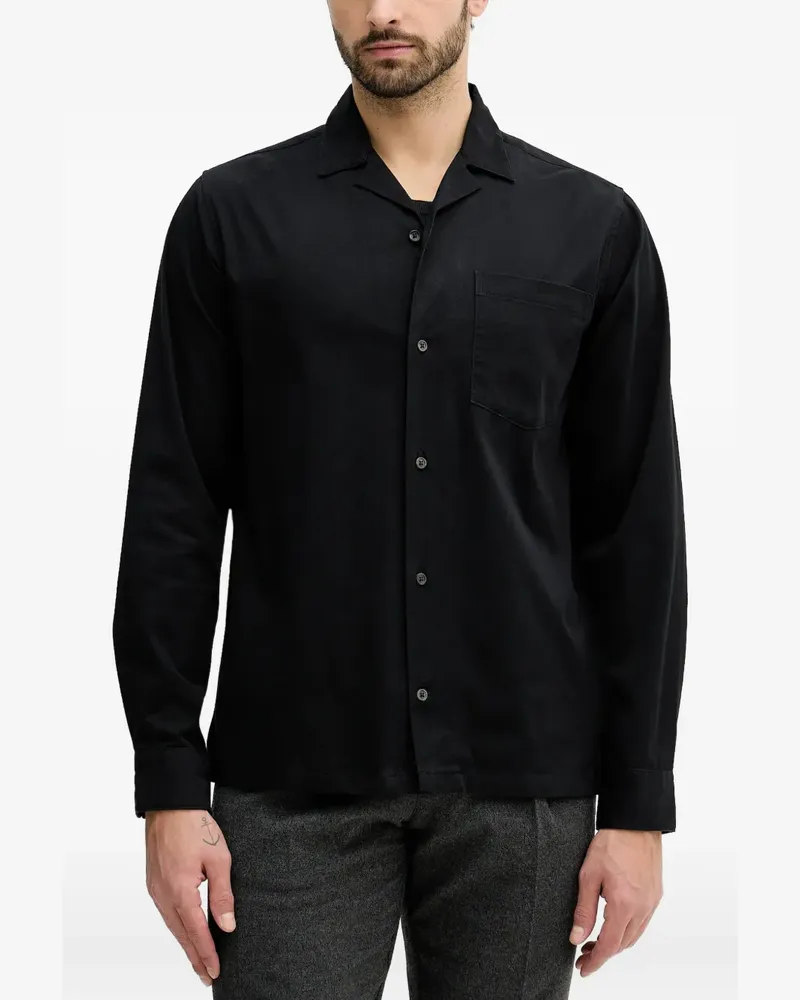 Lindbergh Hemd mit Brusttasche - Schwarz Schwarz