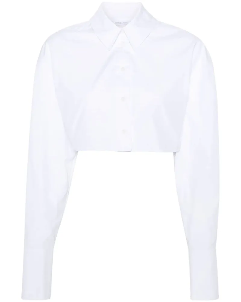 Patrizia Pepe Cropped-Hemd aus Baumwolle - Weiß Weiß