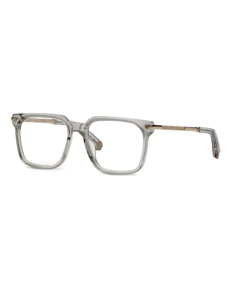 Philipp Plein Brille mit eckigem Gestell - Grau Grau