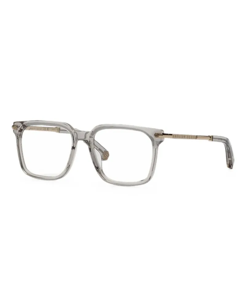 Philipp Plein Brille mit eckigem Gestell - Grau Grau