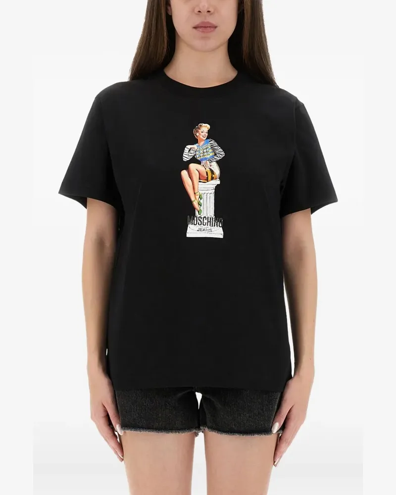 Moschino graphic print t-shirt - Schwarz Schwarz