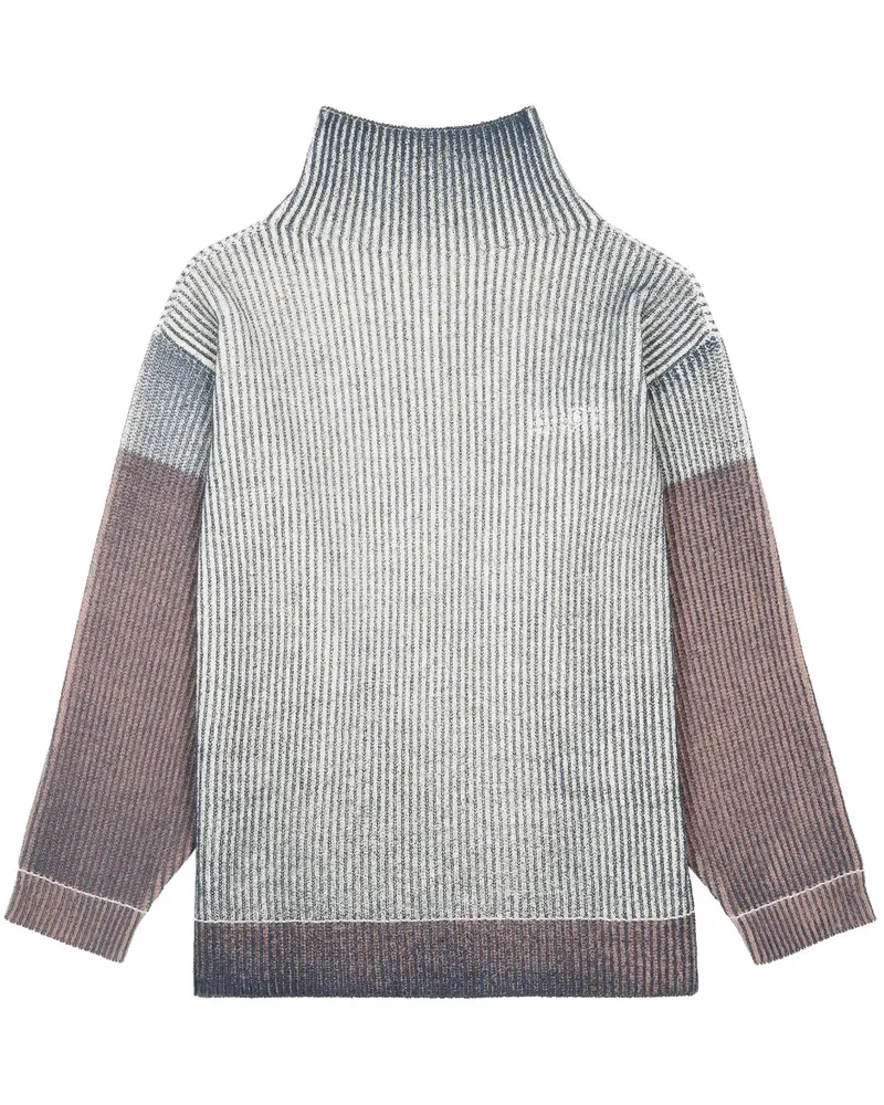 Maison Margiela Gerippter Pullover mit Stehkragen - Weiß Weiß
