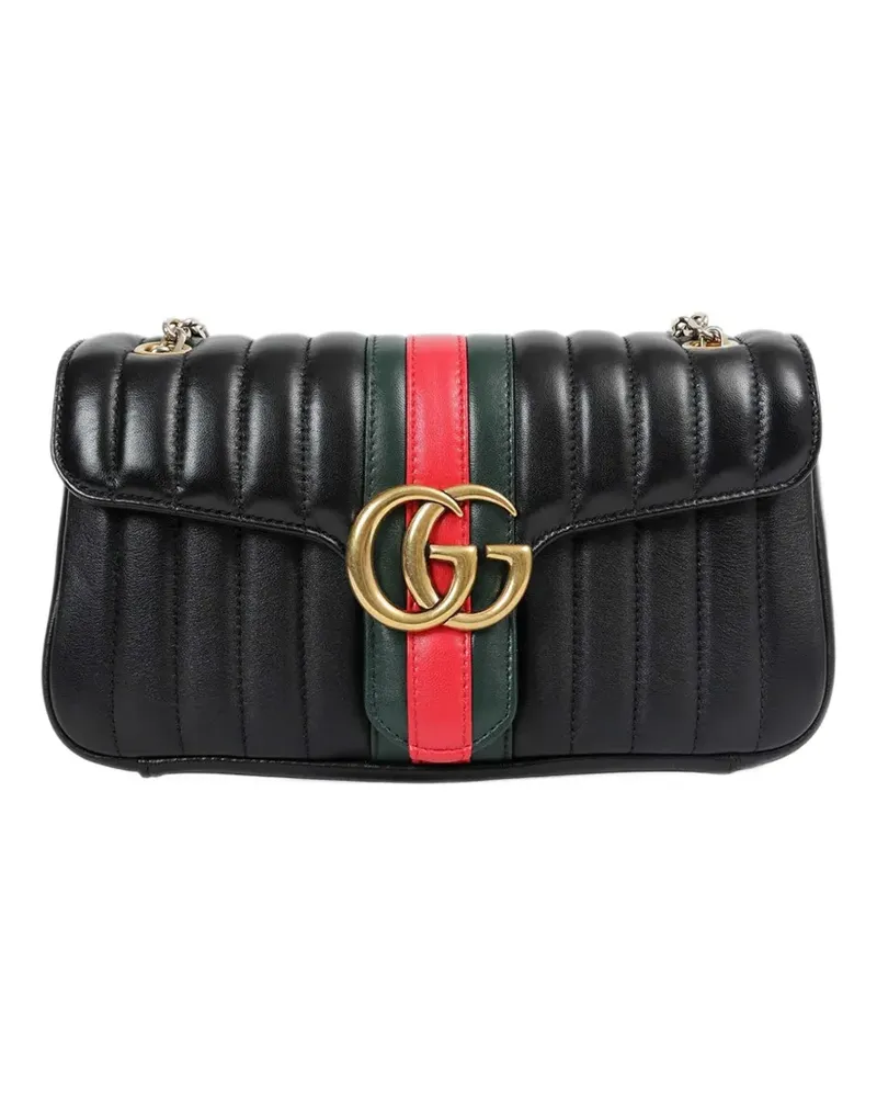 Gucci Mittelgroße Jetset GG Marmont Schultertasche - Schwarz Schwarz