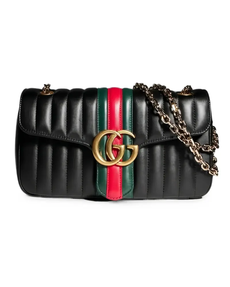 Gucci Mittelgroße Jetset GG Marmont Schultertasche - Schwarz Schwarz