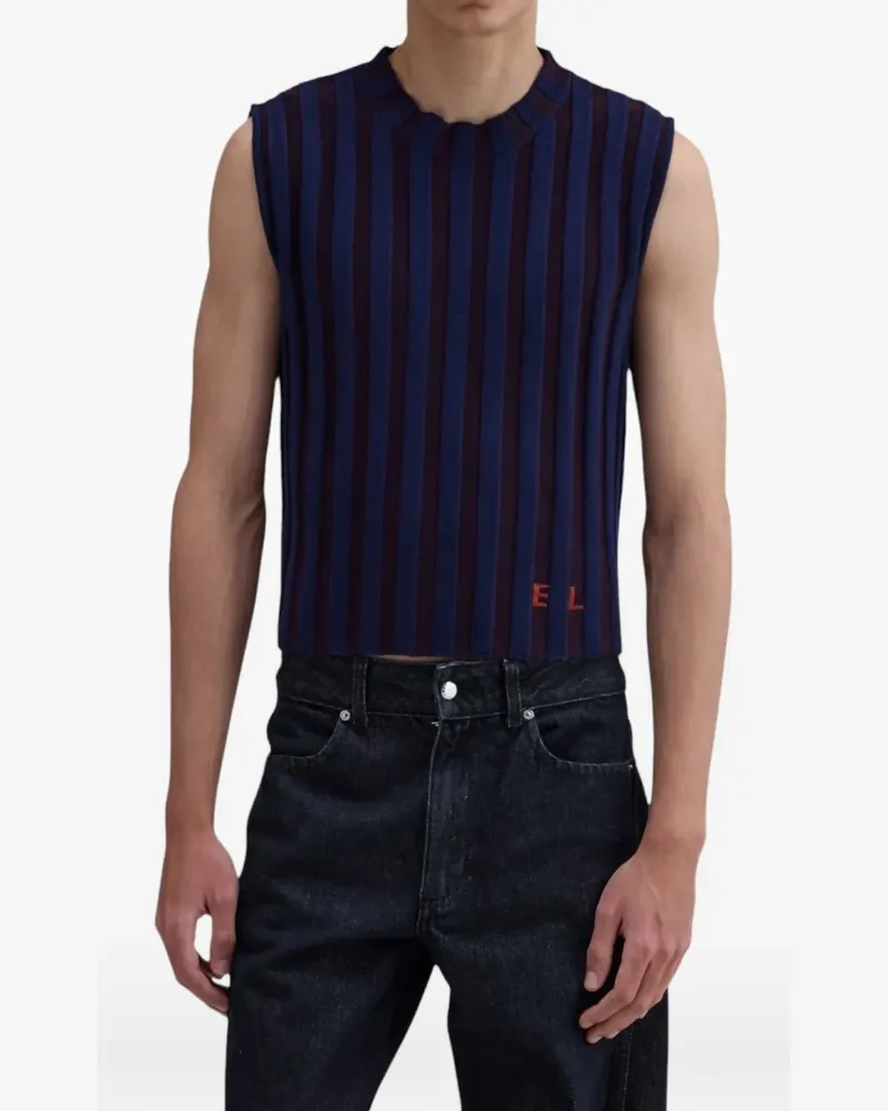 Eckhaus Latta Gerippte Keyboard Weste - Blau Blau