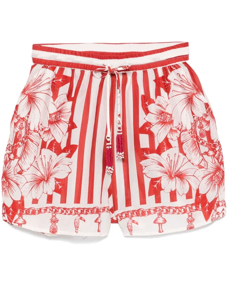 FARM Rio Shorts mit Print-Mix - Rot Rot
