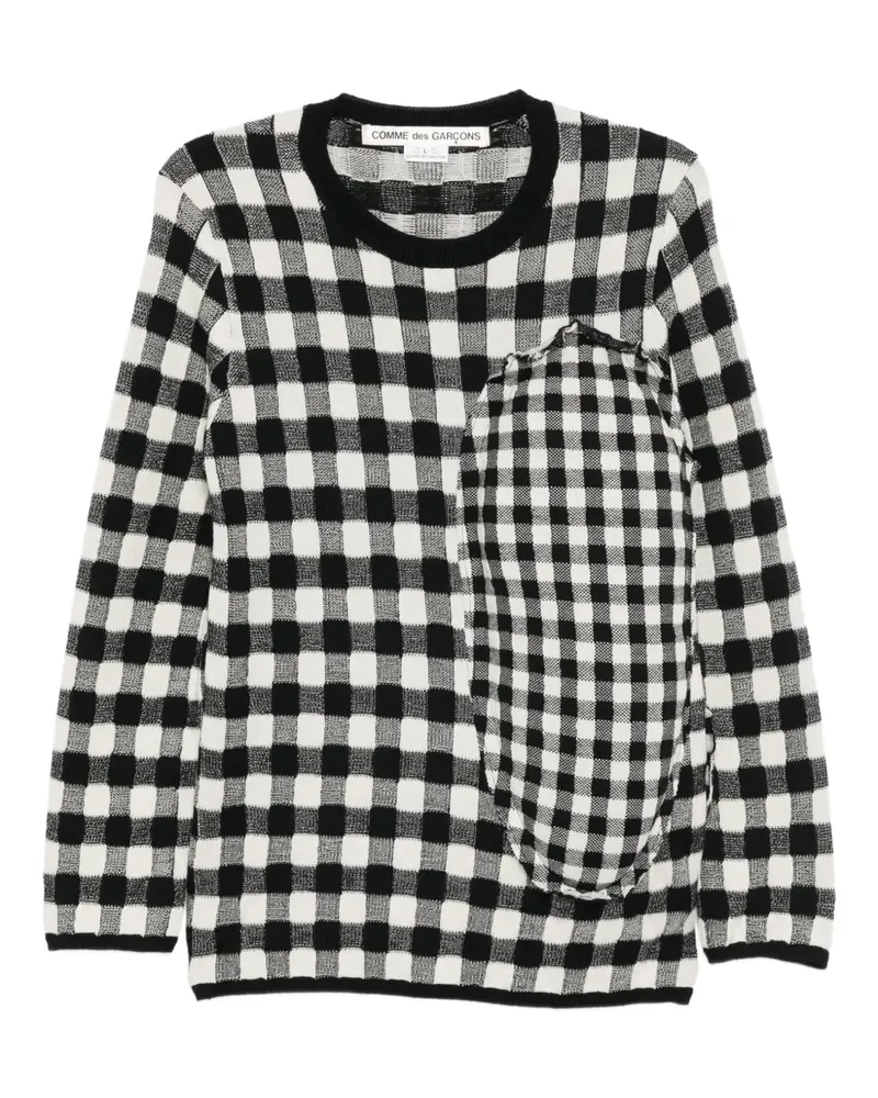 Comme des Garçons Karierter Pullover - Schwarz Schwarz