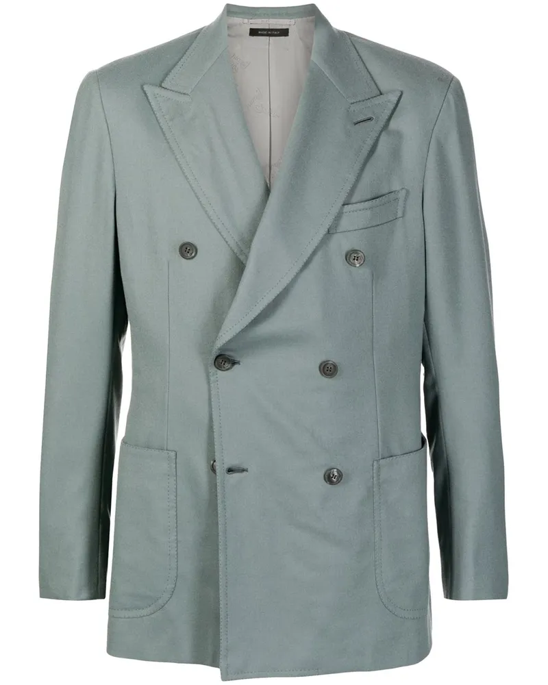Brioni Doppelreihiges Sakko - Grün Grün