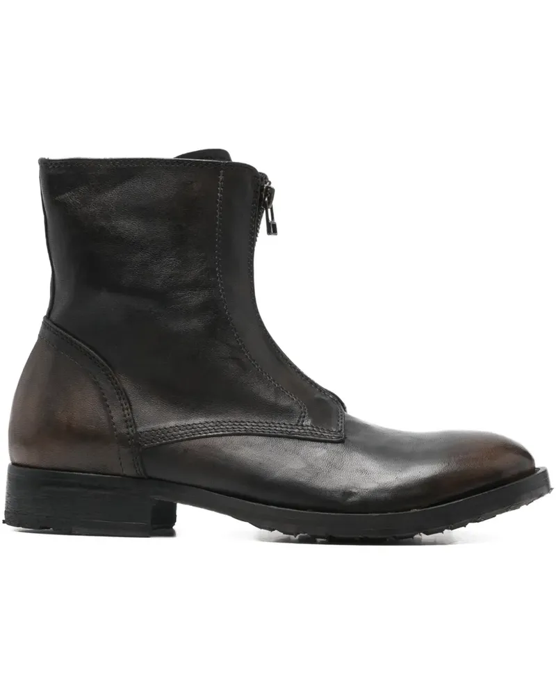 LEQARANT zip leather boots - Braun Braun