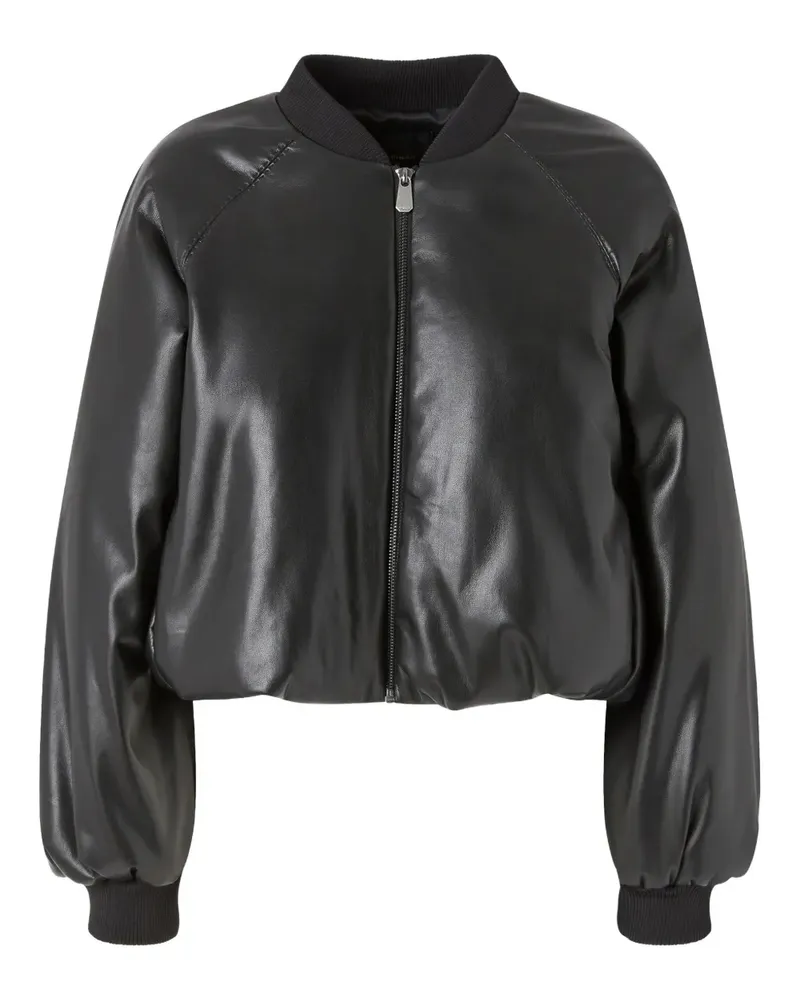Pinko Bomberjacke aus Faux-Leder - Schwarz Schwarz