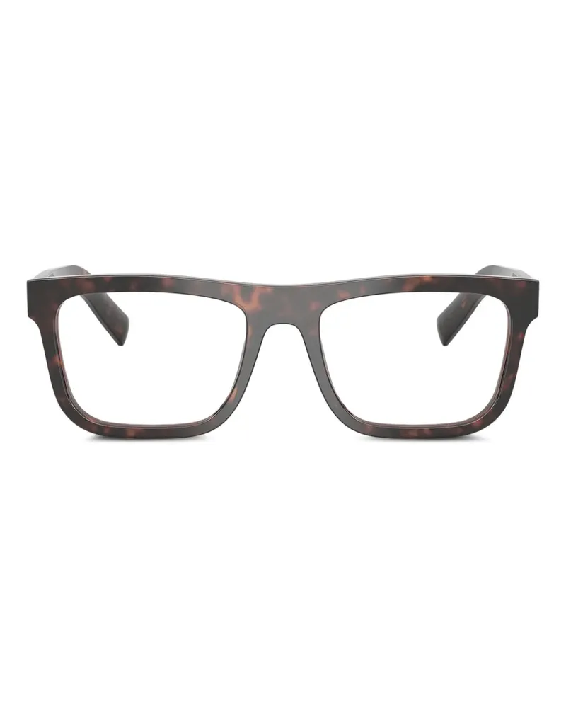 Prada Brille mit eckigem Gestell - Braun Braun