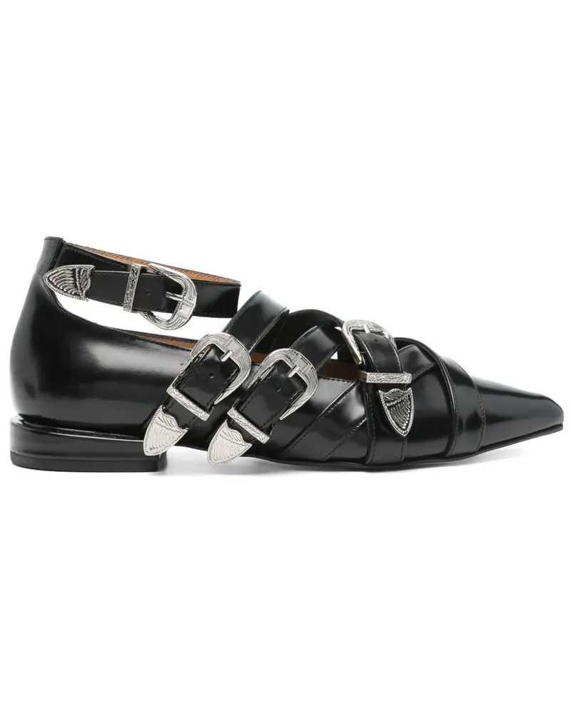 Toga Ballerinas mit Zierschnalle - Schwarz Schwarz