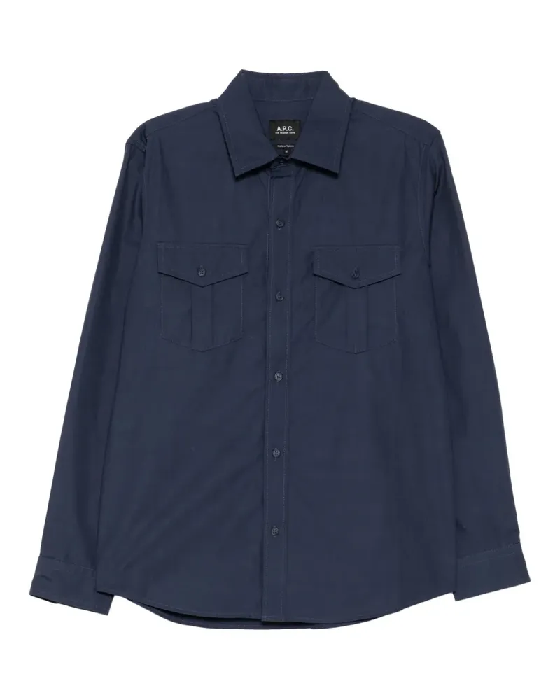 A.P.C. Warren shirt - Blau Blau