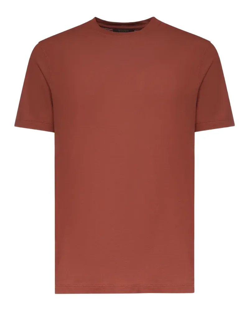 Zanone T-Shirt mit rundem Ausschnitt - Braun Braun