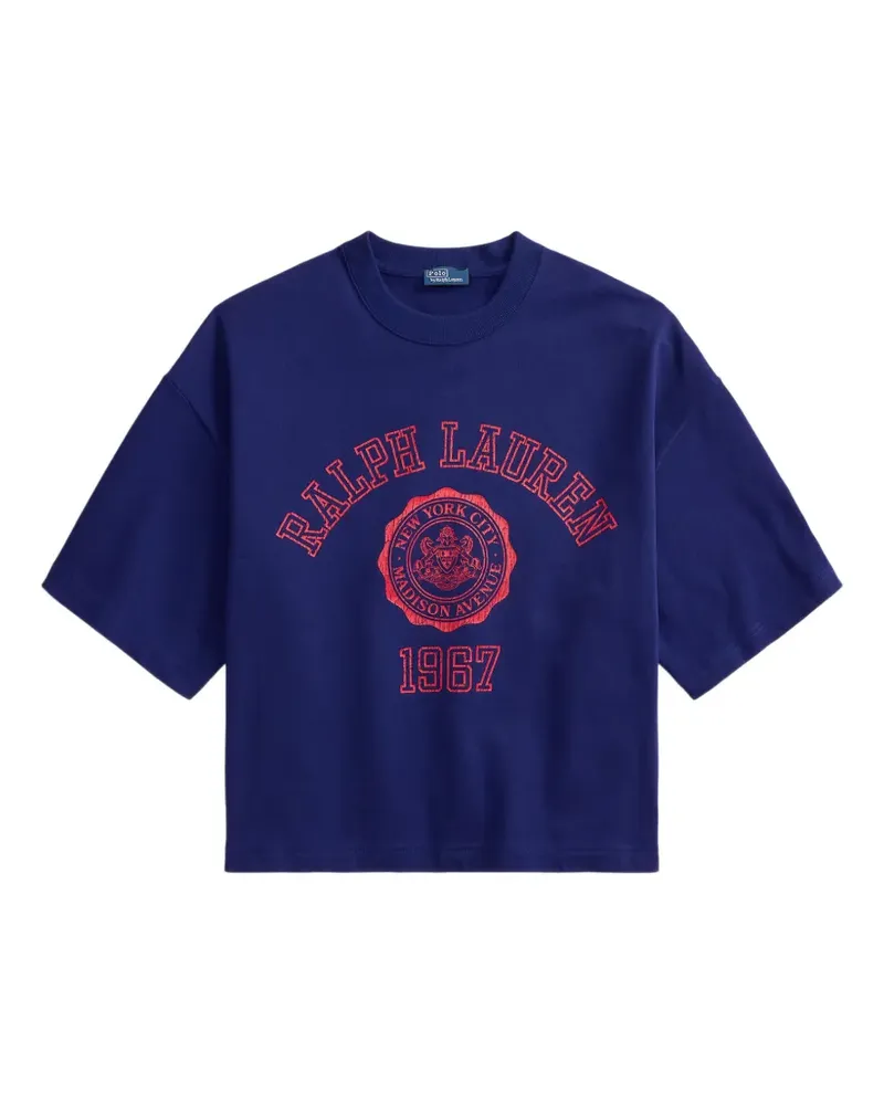 Ralph Lauren T-Shirt mit tiefen Schultern - Blau Blau