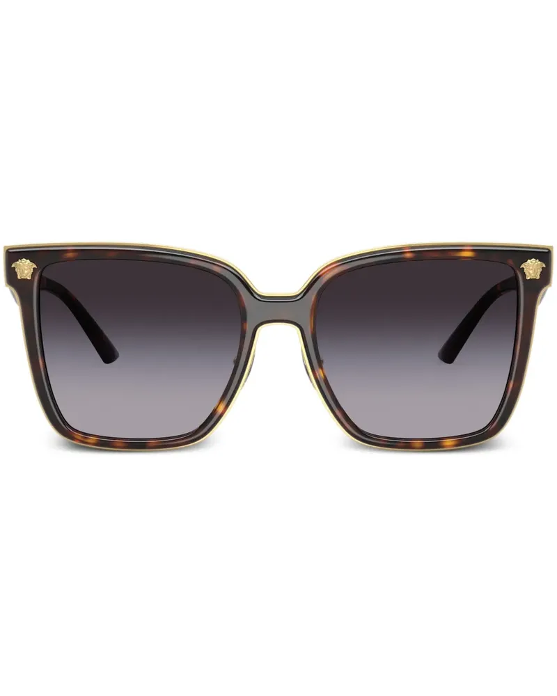 Versace Medusa Sonnenbrille mit Schild - Braun Braun