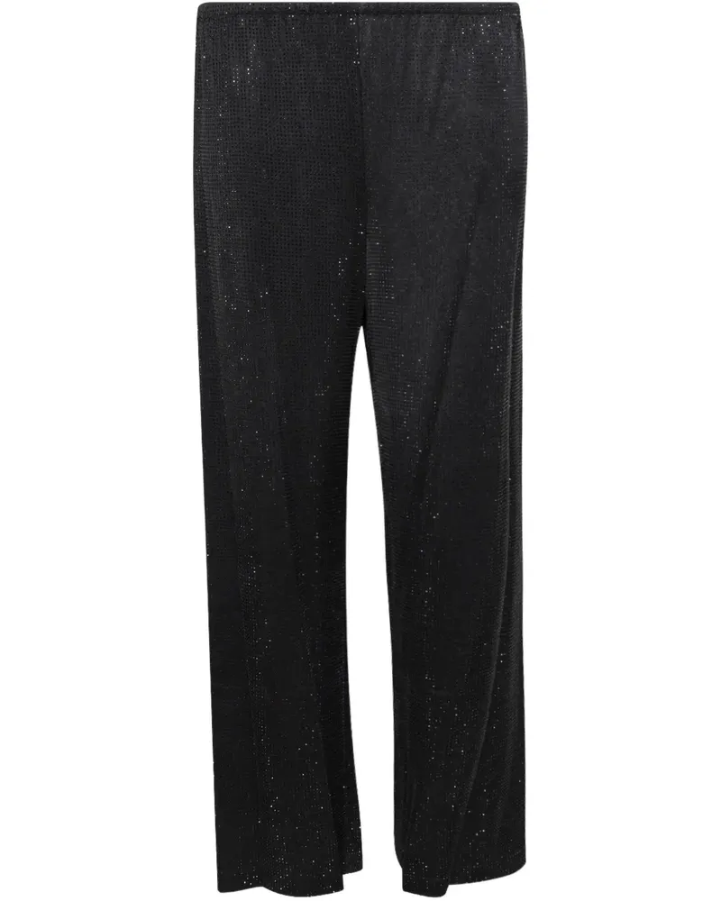 Alexander Wang Weite Hose mit Glitter-Detail - Schwarz Schwarz