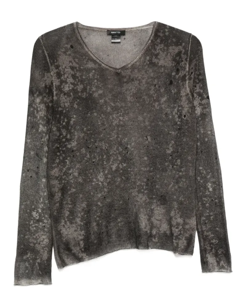 Avant Toi V-neck sweater - Grau Grau