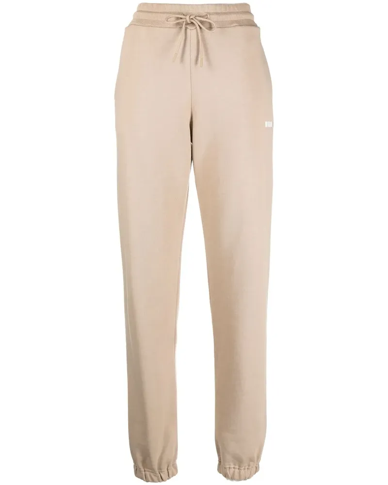MSGM Jogginghose mit Logo-Print - Nude Nude
