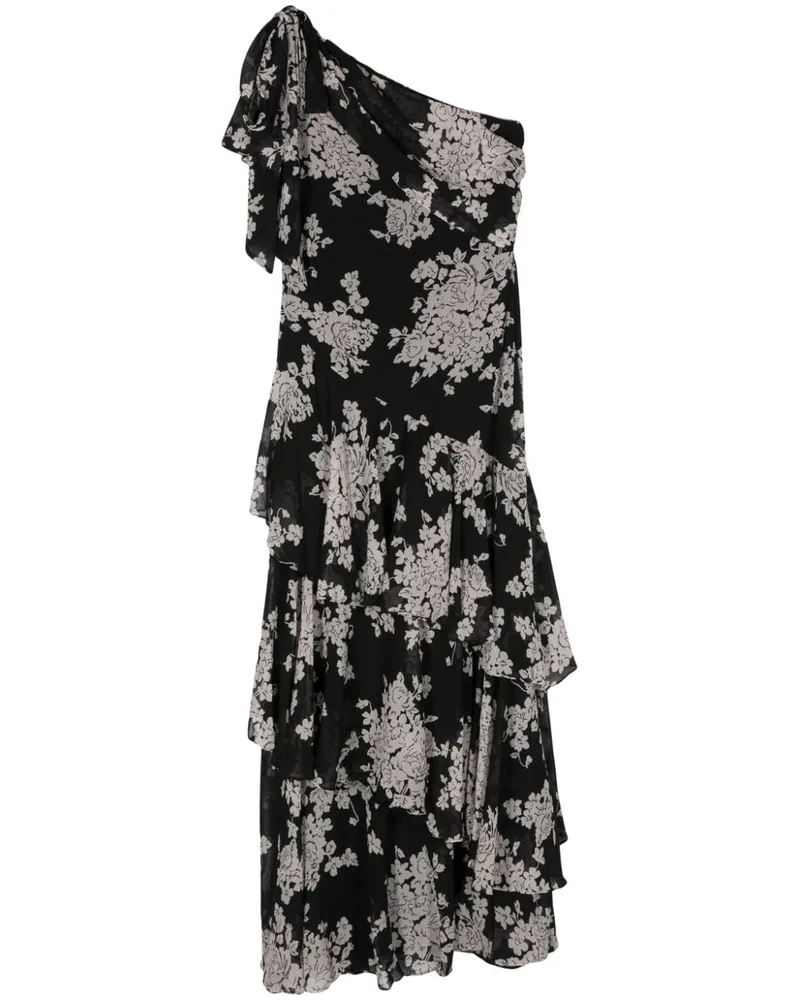 Ralph Lauren Abendkleid mit floralem Print Schwarz