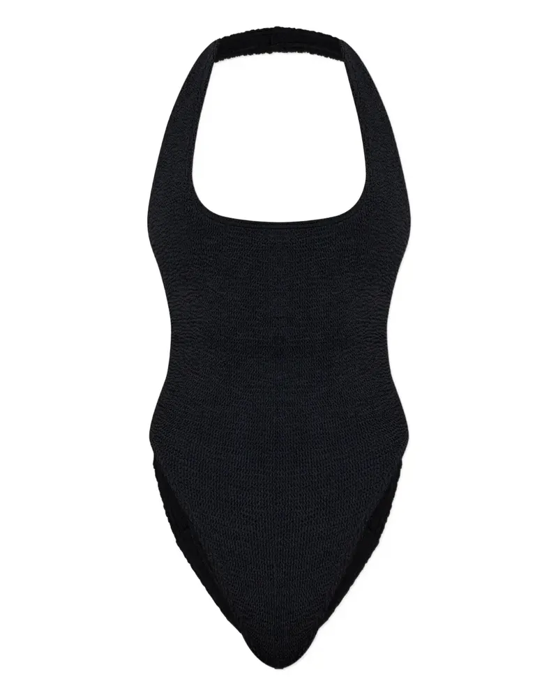bond-eye Ava halter textured swimsuit - Schwarz Schwarz