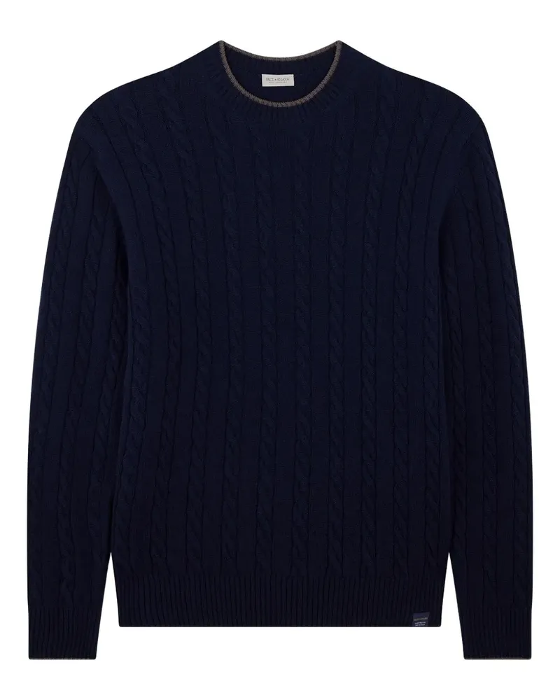 Paul & Shark cable-knit turtleneck sweater - Blau Blau