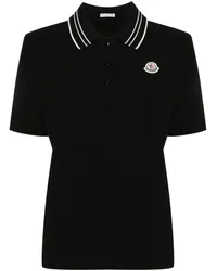 Moncler Poloshirt mit Logo-Patch Schwarz