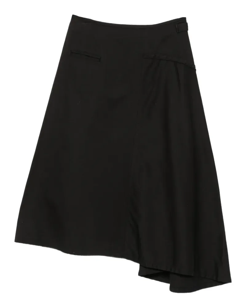 Yohji Yamamoto Asymmetrischer Rock - Schwarz Schwarz