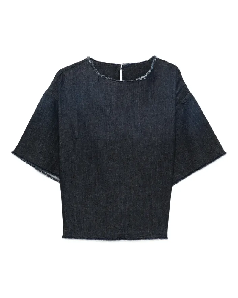 nine:inthe:morning Rebe frayed top - Blau Blau