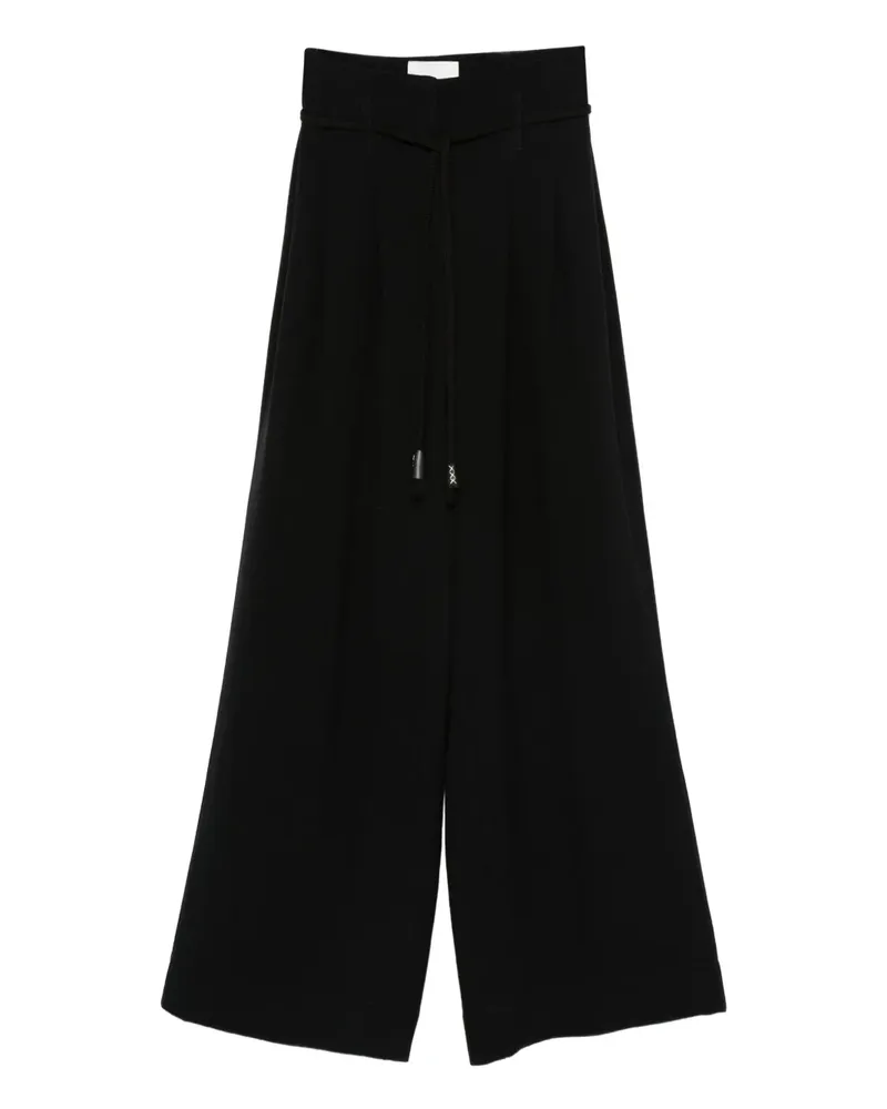 Nanushka High-Waist-Hose mit Gürtel - Schwarz Schwarz