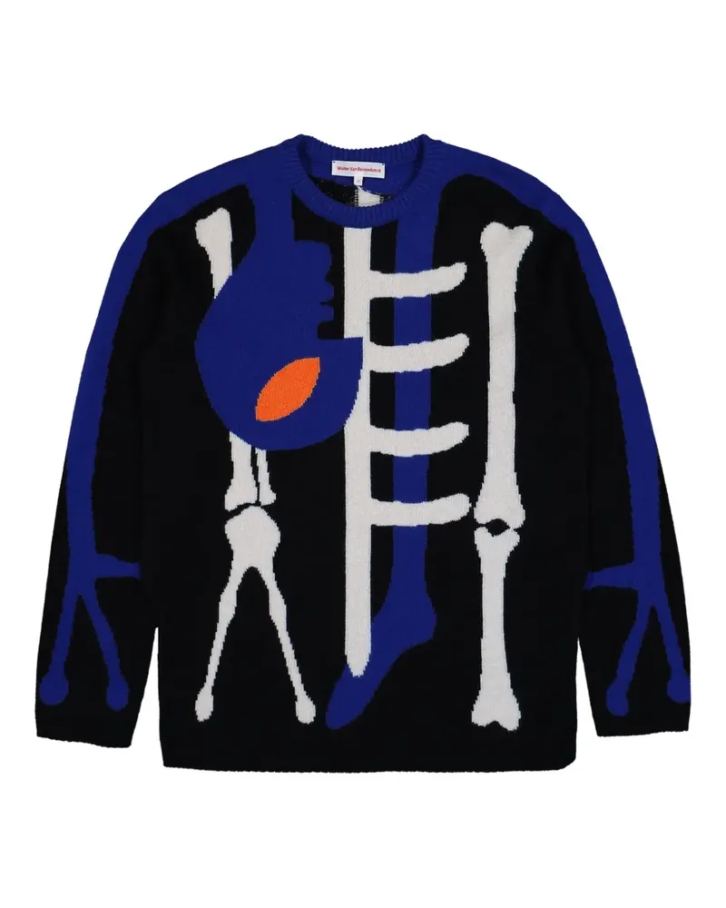 Walter van Beirendonck Skeleton Pullover - Schwarz Schwarz