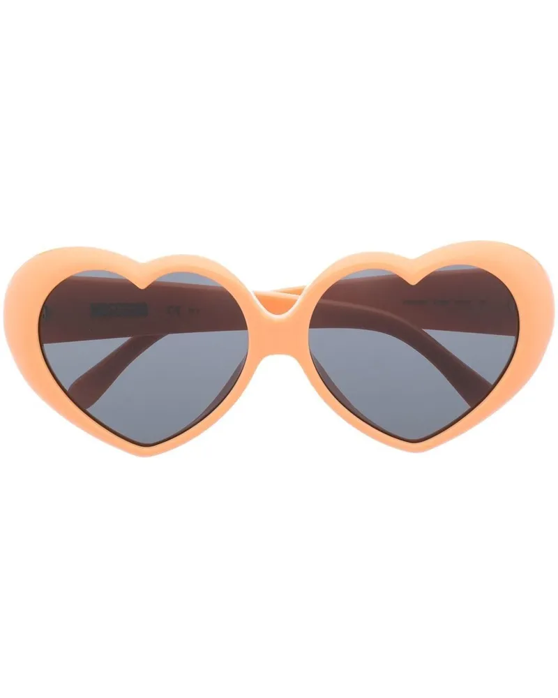 Moschino Sonnenbrille in Herzform Orange