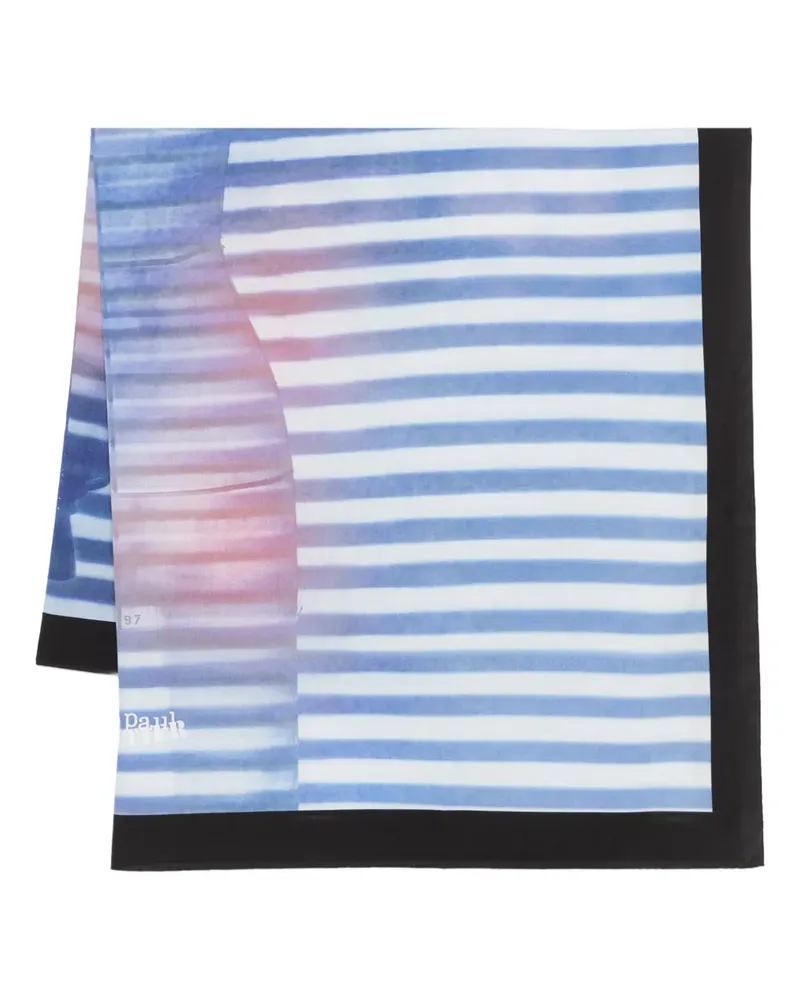 Jean Paul Gaultier striped silk scarf - Blau Blau