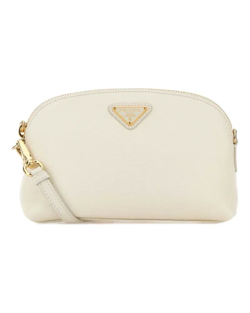 Prada logo-plaque cross body bag - Nude Nude