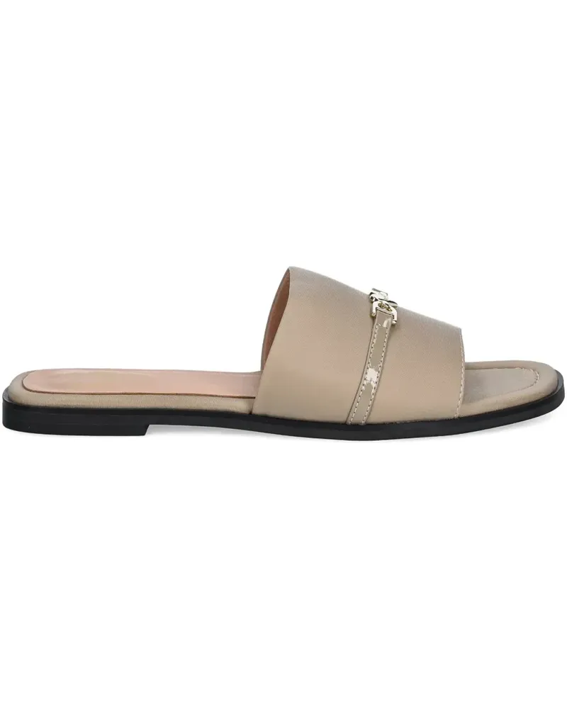 Moschino Pantoletten aus Leder - Nude Nude