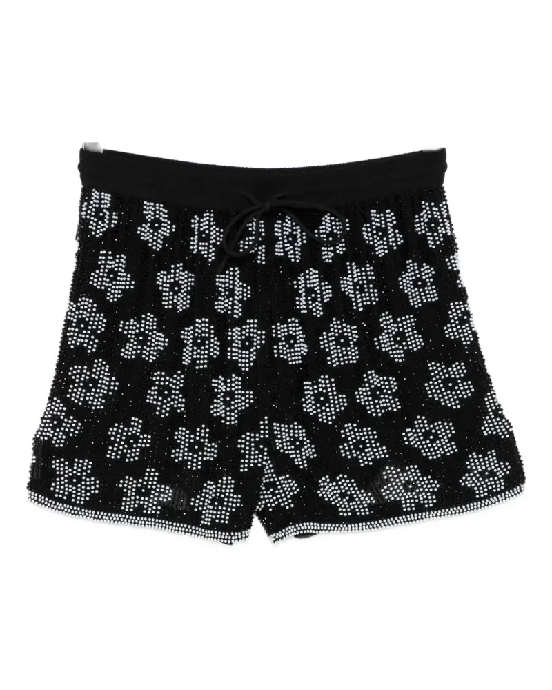 ASHISH floral sequin shorts - Schwarz Schwarz