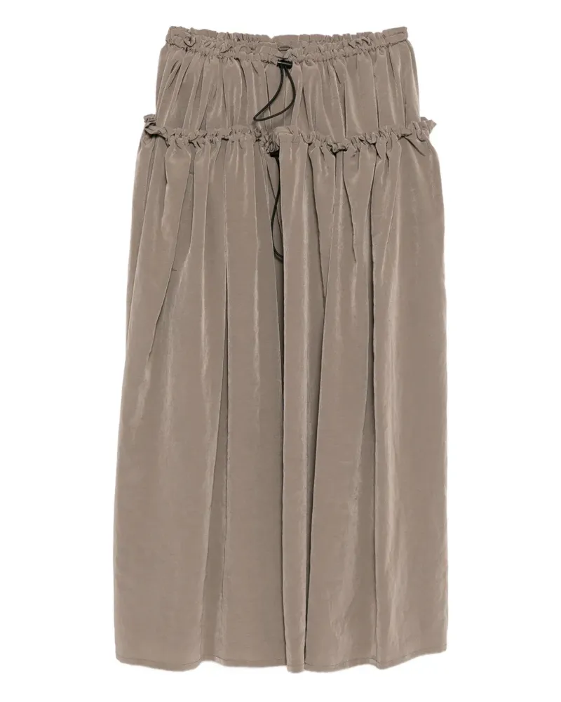 Yohji Yamamoto Ta/pe double-gathered skirt - Nude Nude