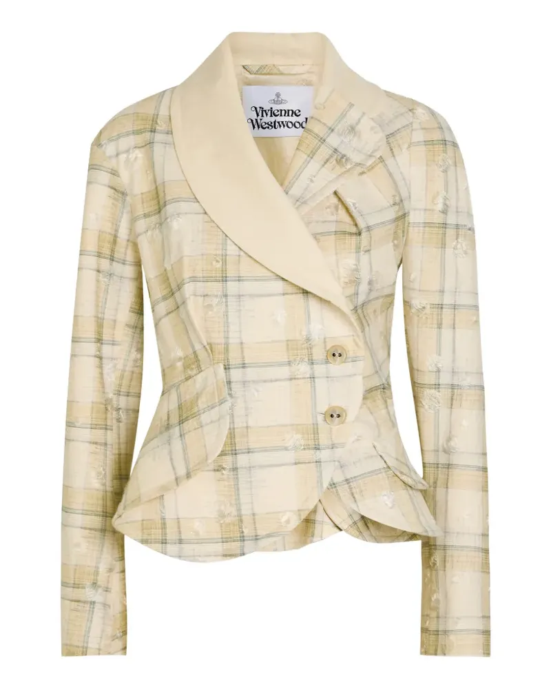 Vivienne Westwood check buttoned jacket - Nude Nude