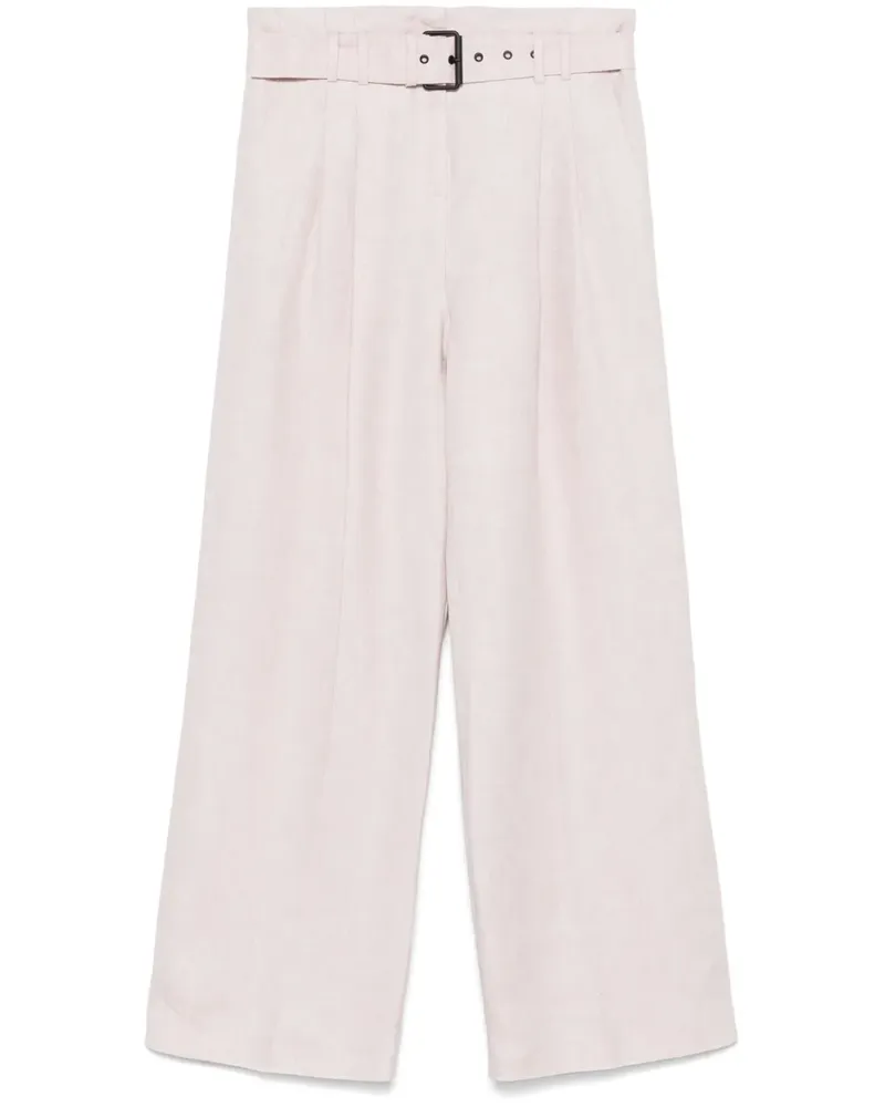 Eleventy Palazzohose aus Leinen - Rosa Rosa